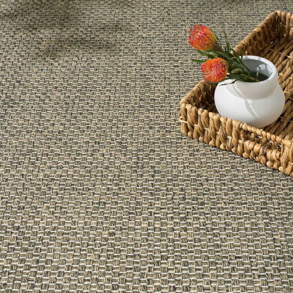 Nourison Tulum 6' x 9' Olive Outdoor Rug