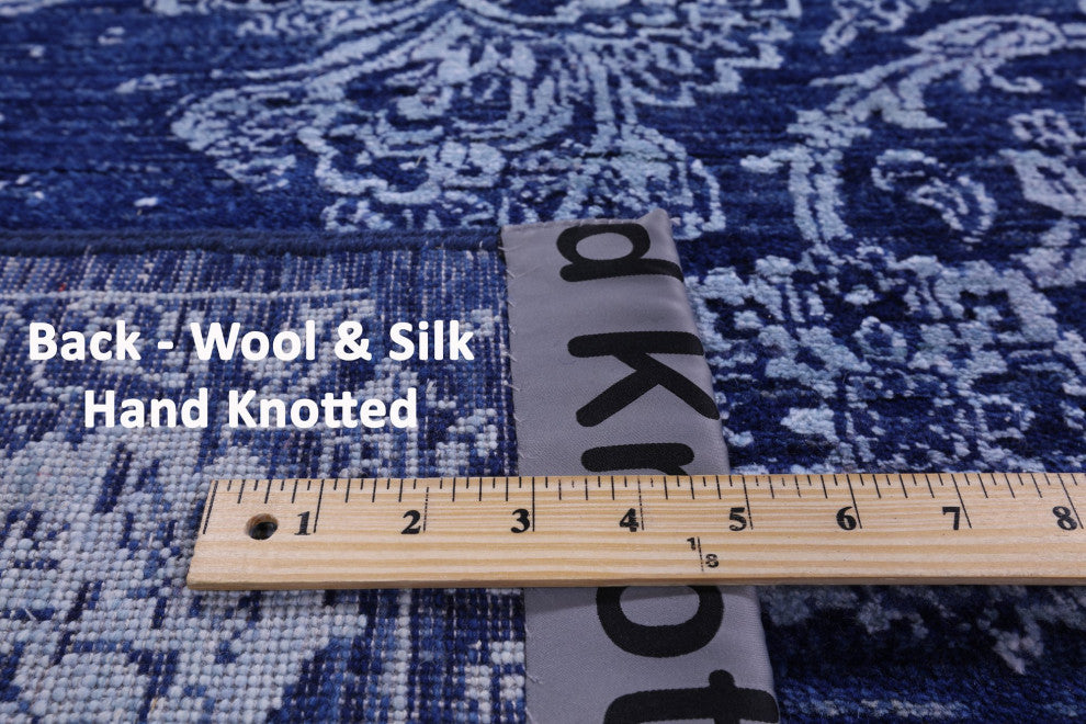 Persian Handmade Wool and Silk Rug 8' 1" X 9' 11" Q8693