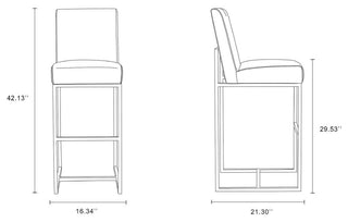 Manhattan Comfort Element Bar Stool