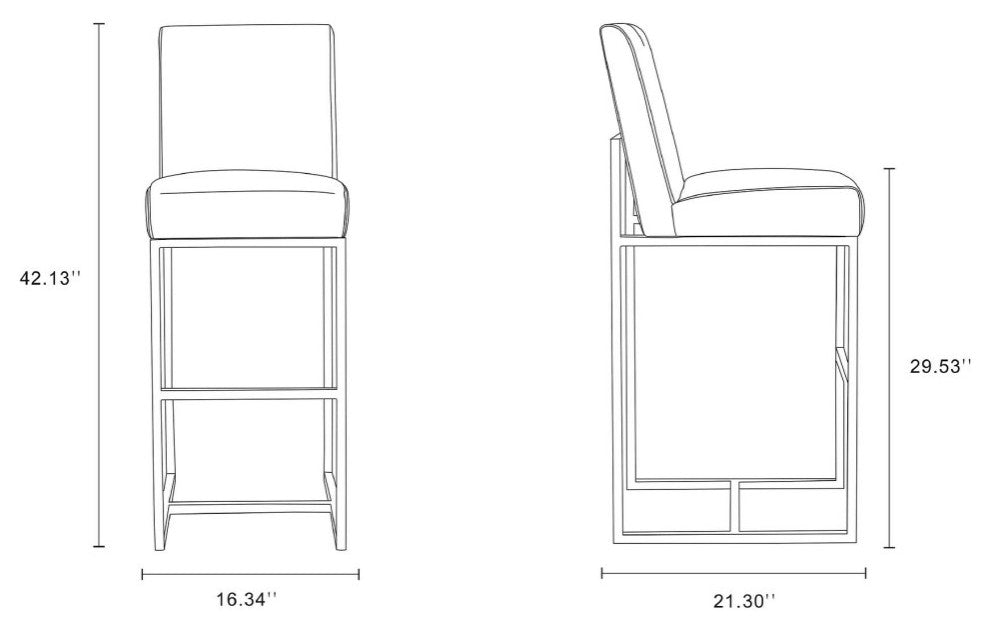 Manhattan Comfort Element Bar Stool