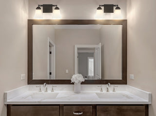 Staunton 1-Light Iron/Glass Modern LED Vanity Light, Oil Rubbed Bronze, 2-Light