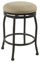 Benzara BM195181 Metal Counter Stool Fabric Padded Seat, Beige and Black
