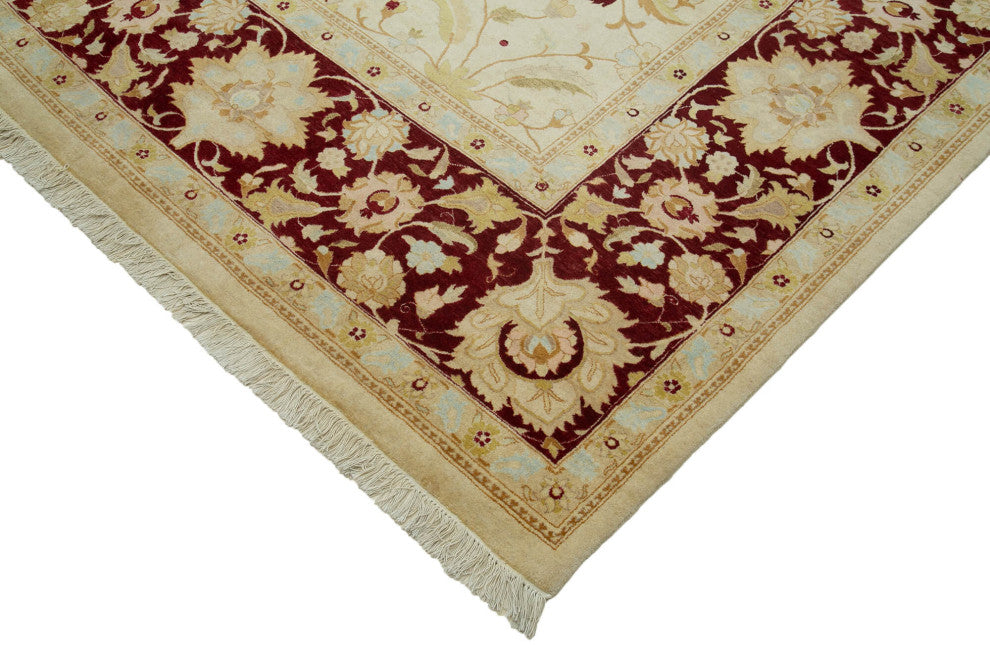 Rug N Carpet - Handwoven Oriental 10' 0" x 13' 10" Large Oushak Area Rug