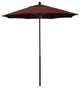 7.5'  Black Push Lift Fiberglass Umbrella, Sunbrella, Bay Brown