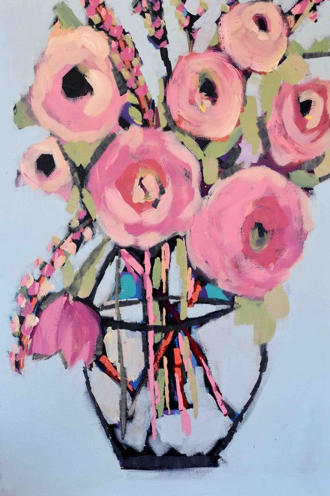 Marmont Hill, "Lots of Pink Flowers" by Michelle Rivera on Wrapped Canvas, 24x36