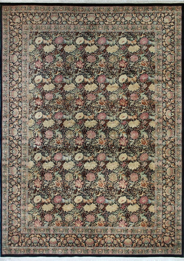 Pak-Persian Morris Black Rug 11''10"x16''4"