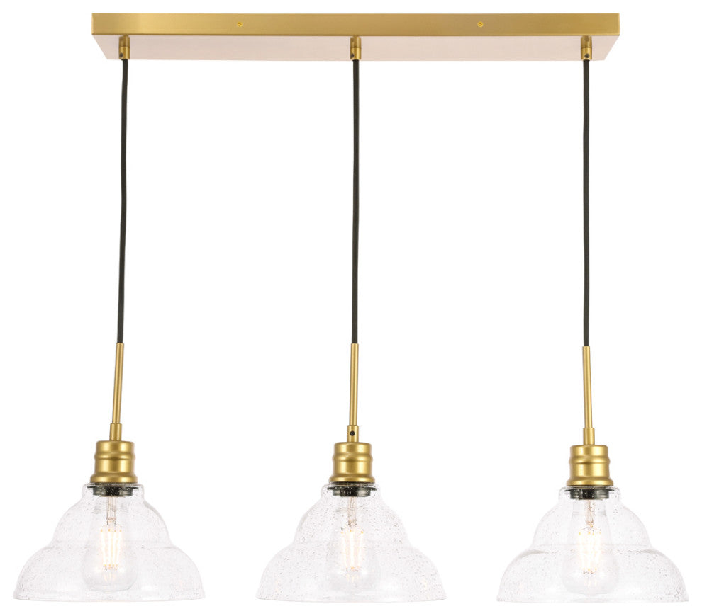 Elegant Lighting Clive Three Light Pendant LD6224BR