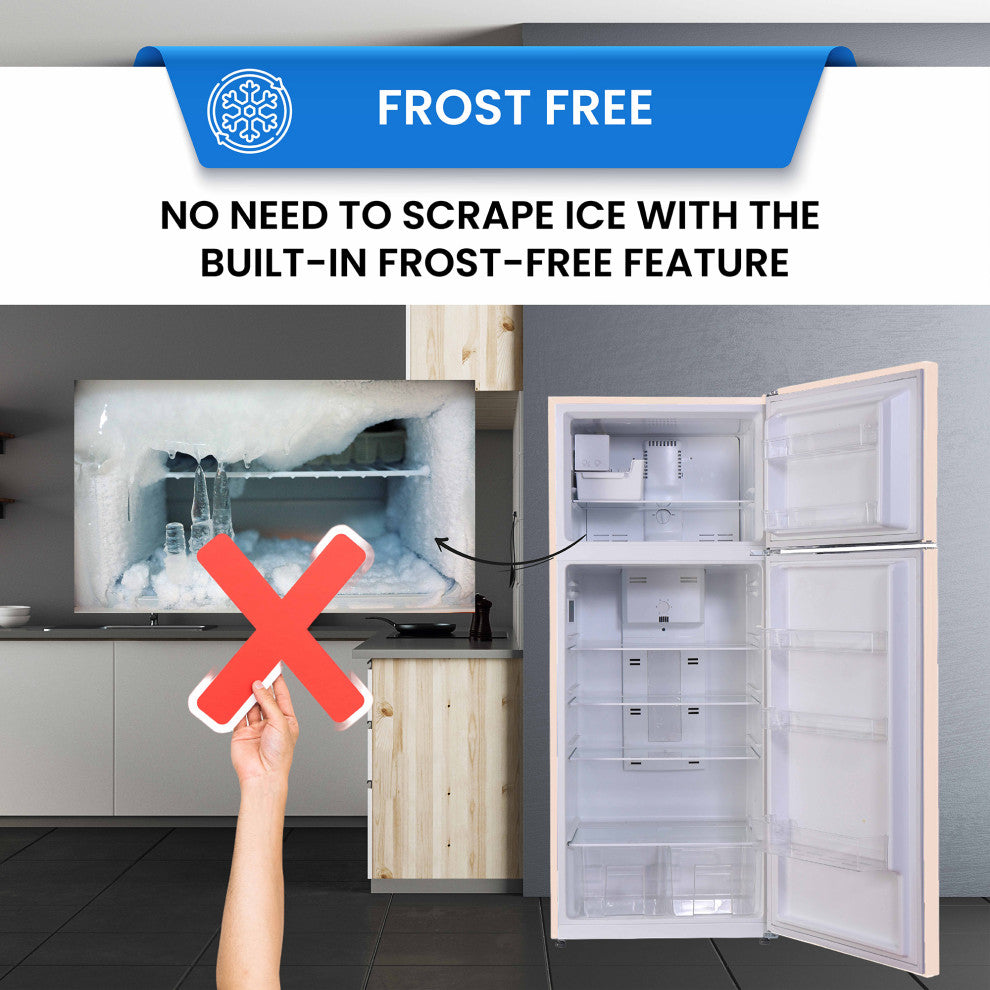 Conserv 30in RETRO Refrigerator 18cf Top Mount w/AUTOMATIC ICE MAKER 110V Handle