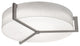 Apex 27" Medium Base Flush Mount, Weathered Gray Finish, Linen White Shade