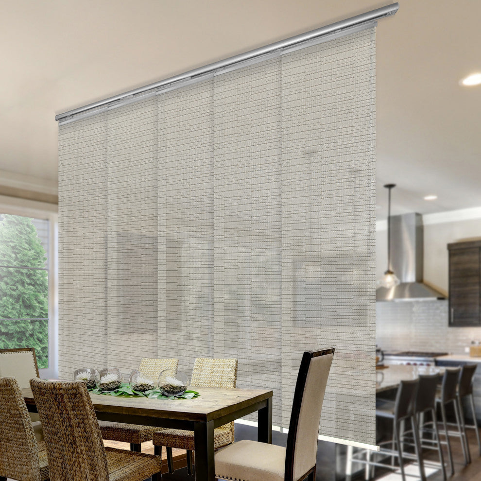 Eliana 5-Panel Track Extendable Vertical Blinds 58-110"W