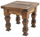 Rustic Old Door End Table, Natural Wood