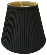 Deep Empire Side Pleat Basic Lampshade, Black, 10"x20"x15"