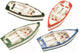 Set of Four Wooden Boats With Paddles