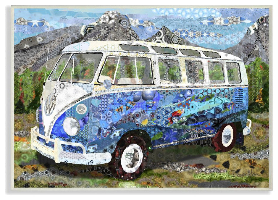 Abstract Van Collage Modern Design, 10"x15"