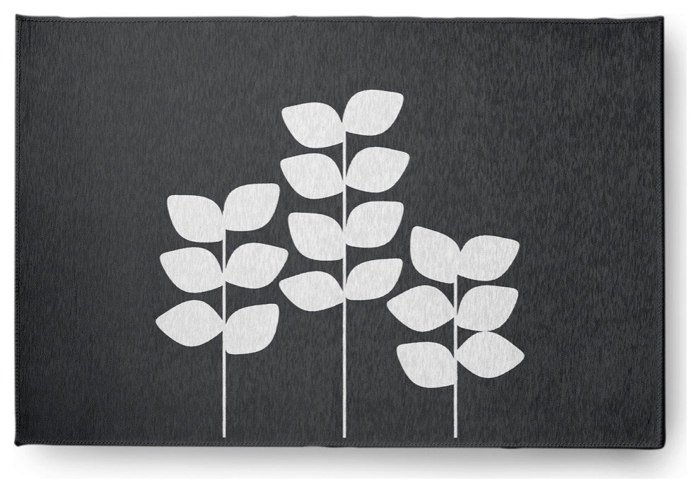 Simple Stems Spring Chenille Rug, Gray, 4'x6'