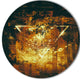 Abstract Golden Elements, Digital Abstract Round Wall Art, 11"
