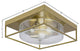 16" 3-Light Flush Mount Light, New Age Brass, Clear Bubble Glass