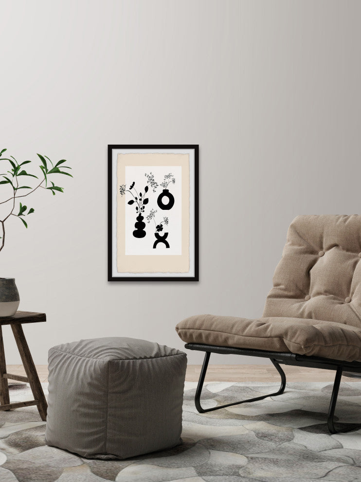 "Assorted Vases" Framed Painting Print, 12x18