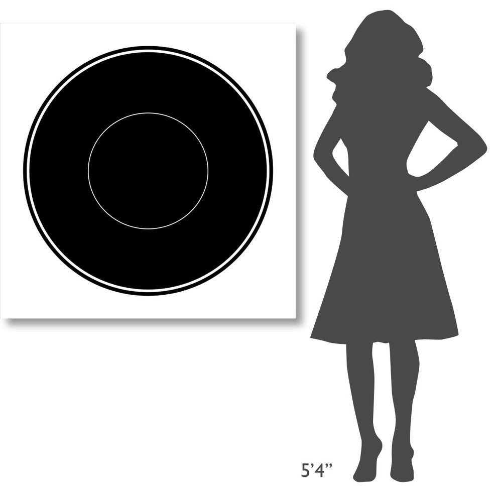 "Mealtime: Black on White - Plate" Digital Paper Print by BG.Studio, 42"x42"