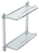 Double Glass Bathroom Shelf, Chrome