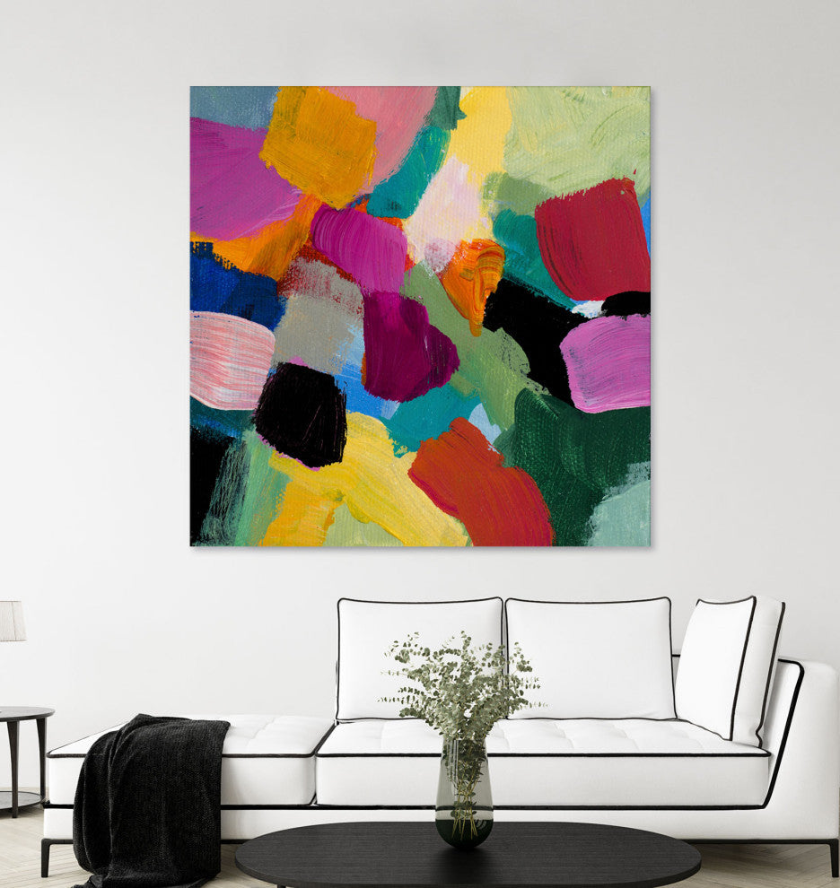 Spring Confetti I - 84 x 84 by Lanie Loreth