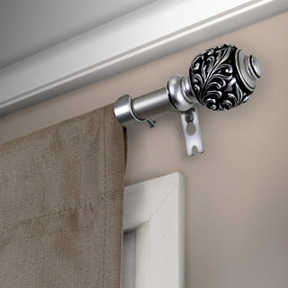 Tilly Curtain Rod, Satin Nickel, 84-120"