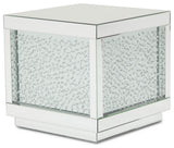 Montreal Block End Table With Crystals