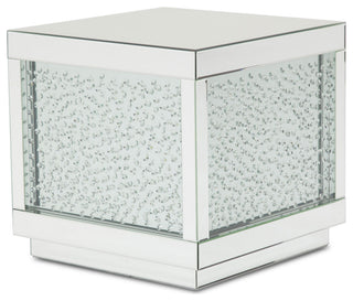 Montreal Block End Table With Crystals