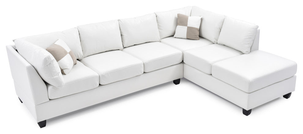 Pasqual Sectional, White Pu
