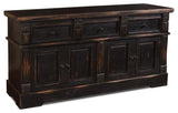 Eboni 4 Door / 3 Drawer Sideboard - Black