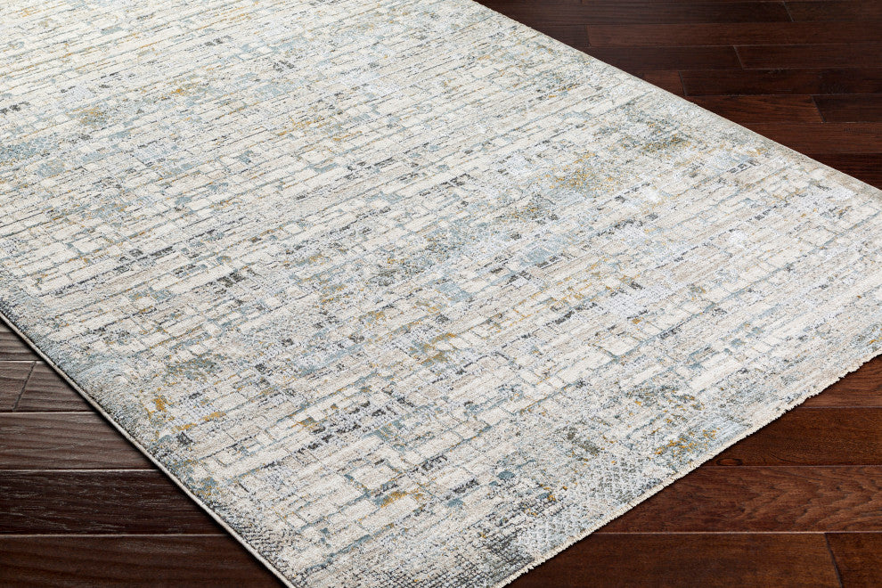 Surya Dresden DRE-2304 Machine Woven Area Rug, Taupe, 2'7" x 10'