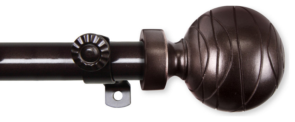 Andre Multi Angle Ceiling Rod 120-170 inch, Cocoa, One Sided
