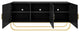 Nicole Miller Jacelynn Sideboard, Black/Gold, 3-Door