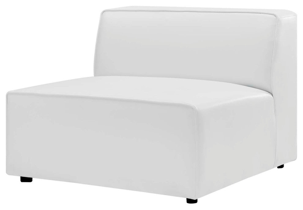 Sectional Sofa Set, Faux Vegan Leather, White, Modern, Living Lounge Hospitality