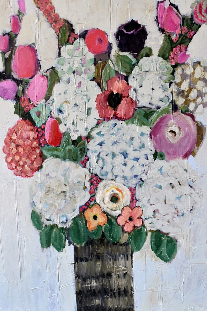 Marmont Hill, "Lovely Bouquet" by Michelle Rivera Print on Wrapped Canvas, 12x18