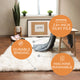 Plush and Soft Faux Sheepskin Fur Shag Area Rug, White, 4' X 6'