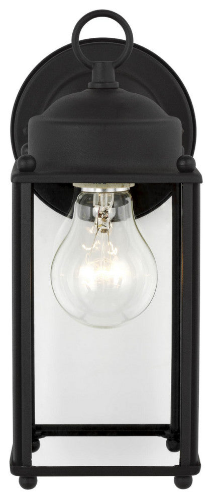 New Castle 1-Light Outdoor Wall Lantern, Black