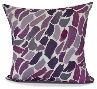 Wenstry, Geometric Print Pillow, Purple, 18" x 18"