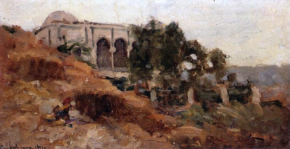 Albert Lebourg Moorish House in Algiers, 15"x30" Gallery Wrapped Canvas Print