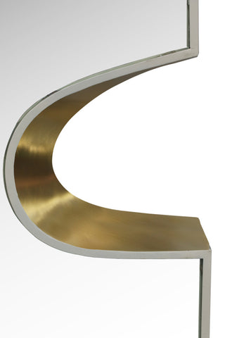 Soleil Mirror, 28" Wide, Gold Finish, Cream