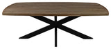 Redondo Dining Table With Mango Wood Top and Iron Legs