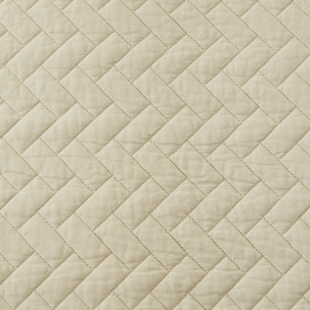 Hampton Hill Velvet Touch Herringbone Oversize 3-Piece Coverlet, Queen