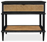 Uttermost Coast Black Rattan Side Table
