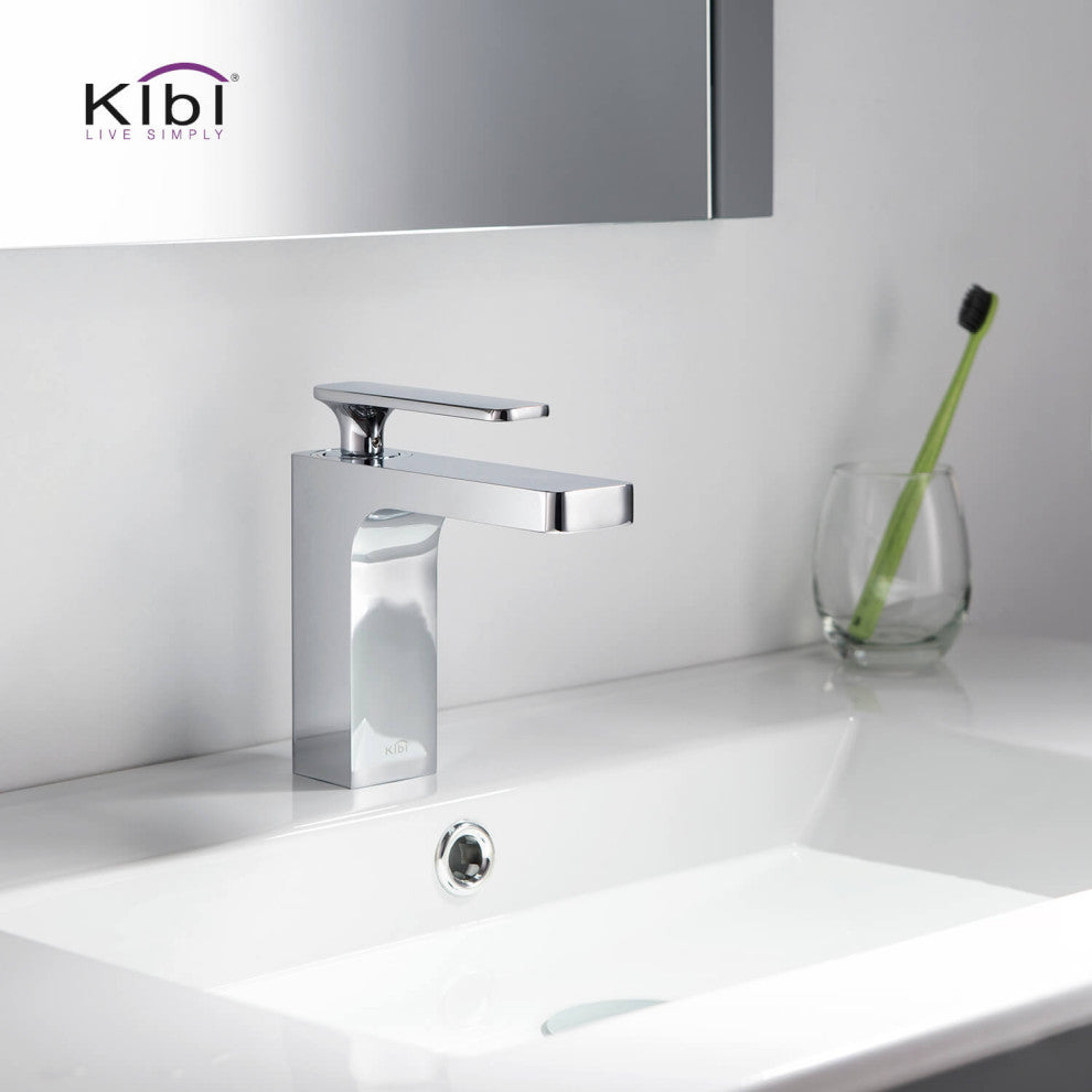 Infinity Single Handle Bathroom Faucet KBF1006, Chrome, W/ Drain