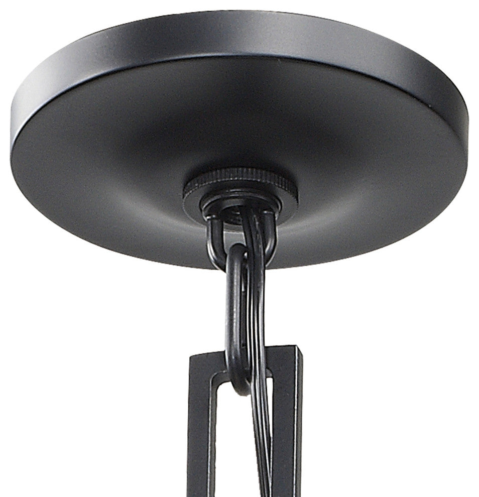 Brian Patrick Flynn for Crystorama Alston 6-Light Matte Black Chandelier, Matte