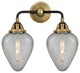 288-2W-BAB-G165 Geneseo 2 Light 14.5" Bath Vanity Light, Black Antique Brass