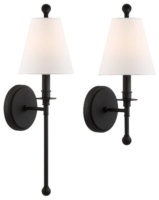 Crystorama Riv-382-Bf Riverdale 1 Light Black Forged Sconce