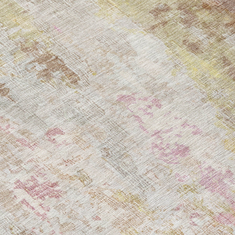 Machine Washable Indoor/Outdoor Chantille ACN1640 Tan 10' x 14' Rug