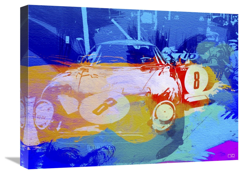 "BMW Before Race Watercolor" Fine Art Print