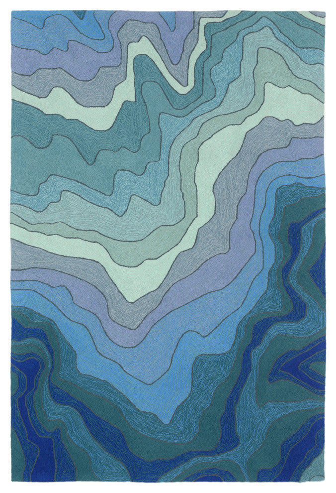 Ravella Mykonos Indoor/Outdoor Rug, Water, 7'6"x9'6"